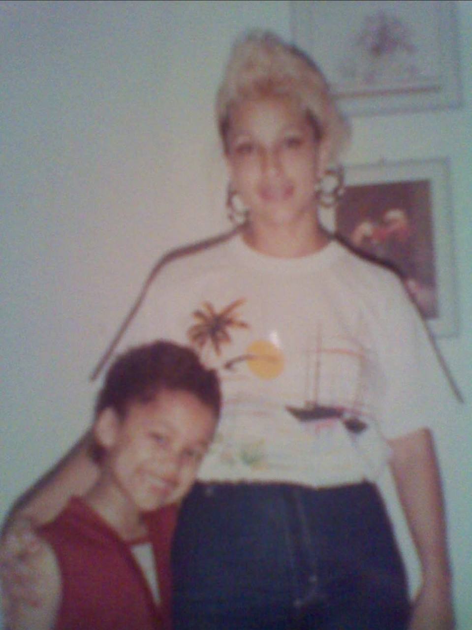 Johnny Thunder Allen as a child with his mother, Maxine Allen; identification supplied by Johnny